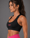 EVE FormLock Sports Bra pink logo - EVEPEACH