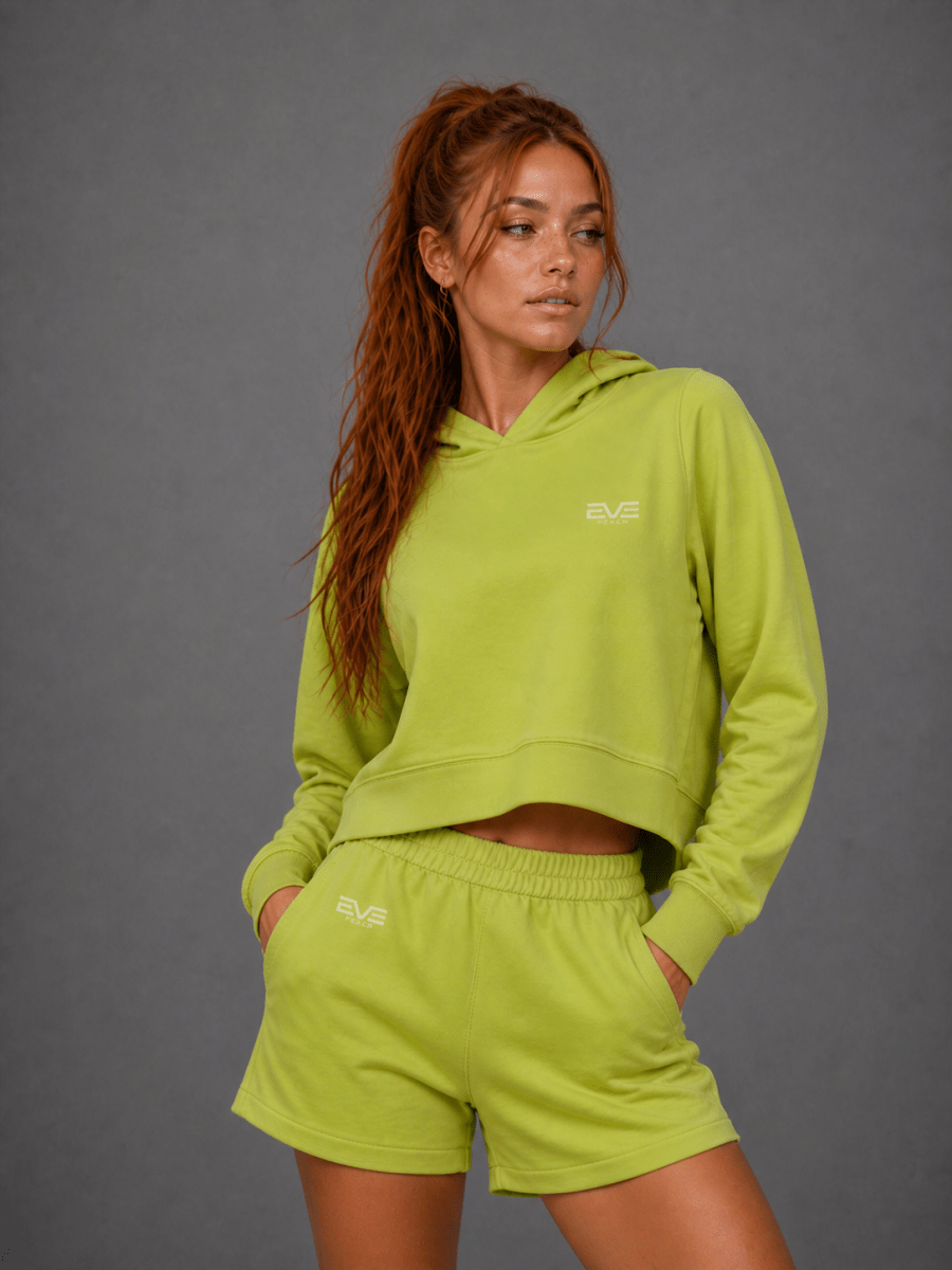 EVE SoftFlow Hoodie&Shorts Set — Relaxed Performance - EVEPEACH