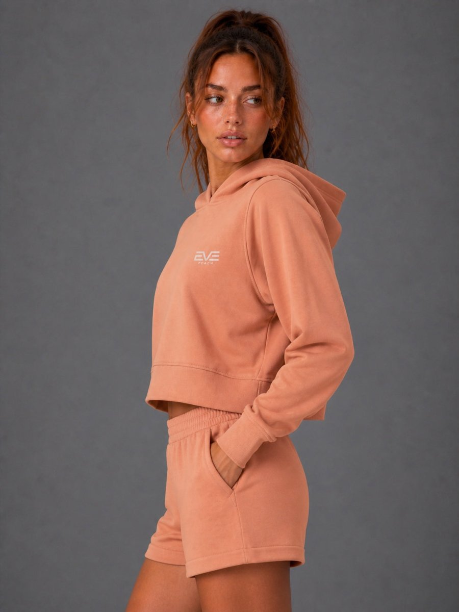 EVE SoftFlow Hoodie&Shorts Set — Relaxed Performance - EVEPEACH