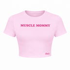 MUSCLE MOMMY Crop Tee - EVEPEACH